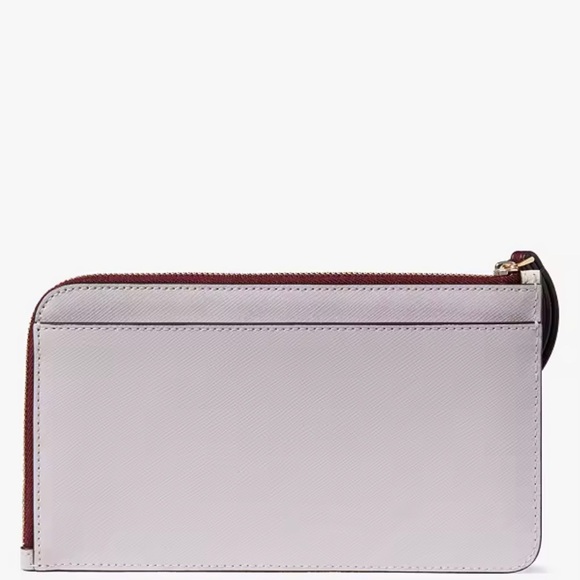 NWT ♠️💜Kate Spade ♠️💜 Lucy Medium L-Zip Wristlet - Picture 3 of 3